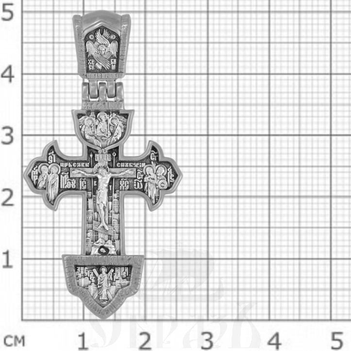 крест «распятие архангел михаил николай чудотворец с чудом святые мужи», серебро 925 проба (арт. 101.801)