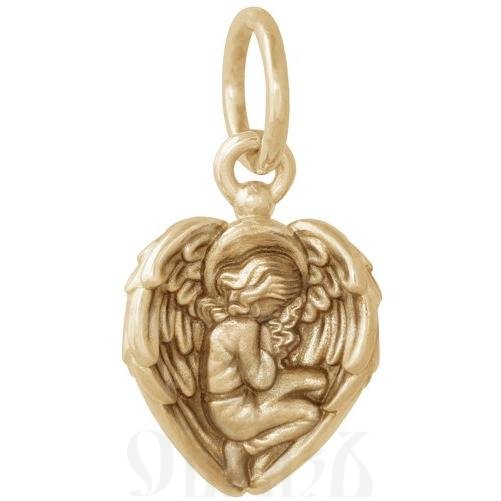 образок «ангел в сердце», золото 585 проба желтое (арт. 202.553)
