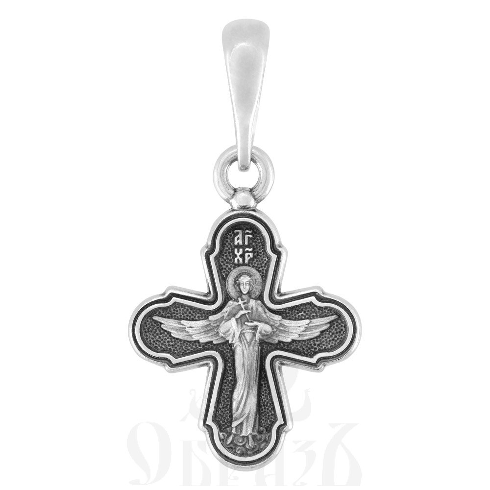 крест «распятие. ангел хранитель», серебро 925 проба (арт. 101.662)