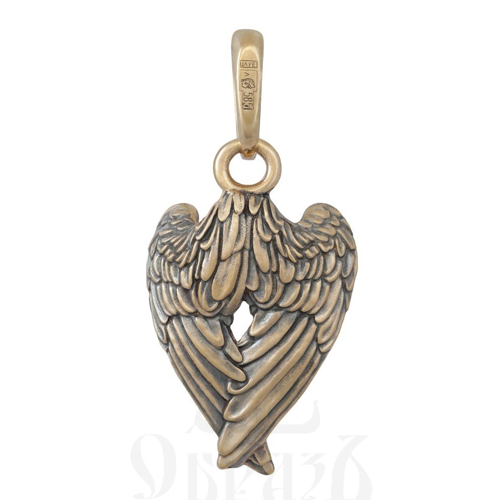 подвеска «крылья ангела», золото 585 проба желтое (арт. 202.841)
