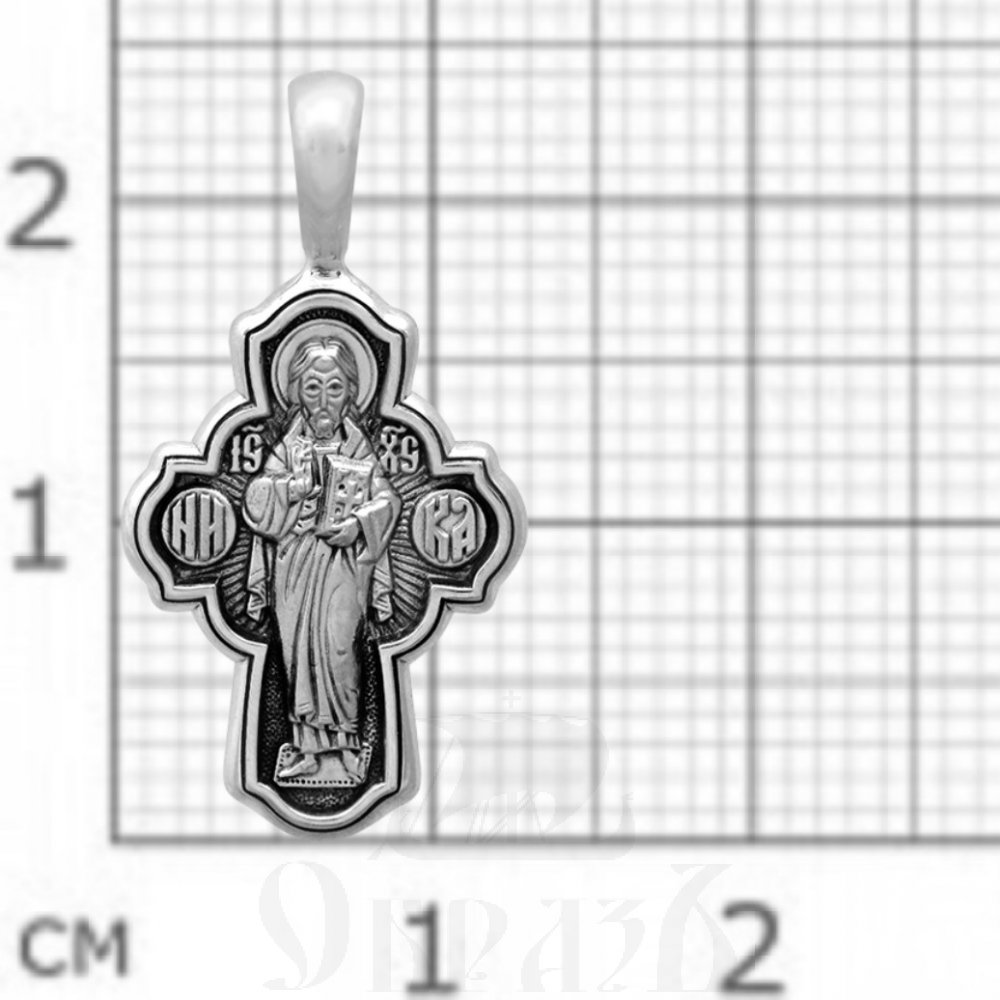 крест «господь вседержитель. икона божией матери «семистрельная», серебро 925 проба (арт. 101.501)