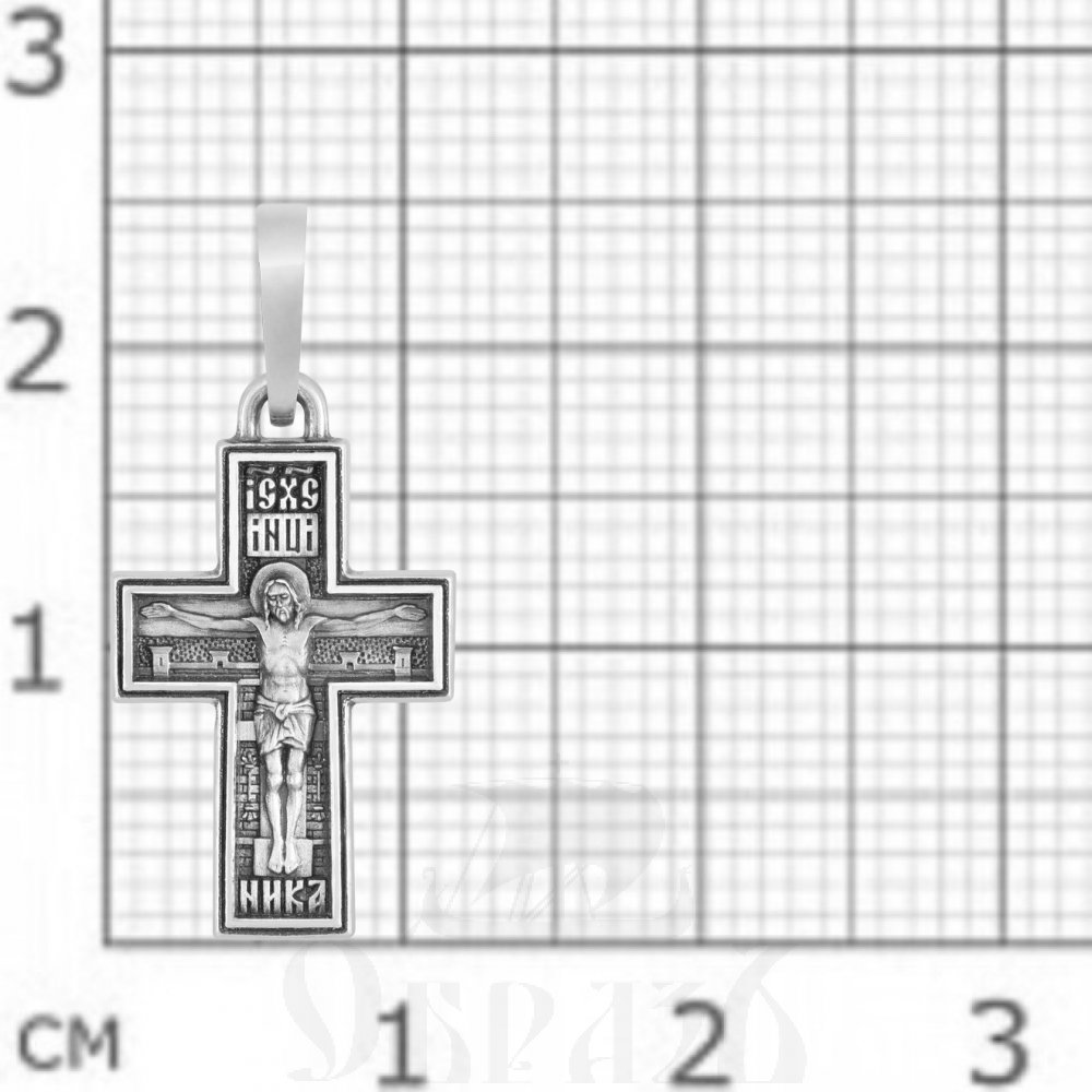 крест «распятие христово. символ веры, надежды, любви», серебро 925 проба (арт. 101.659)